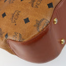 MCM Logogram Vicetos Shoulder Bag PVC Leather Brown Gold Auth BA7031-15