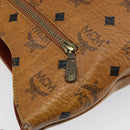 MCM Logogram Vicetos Shoulder Bag PVC Leather Brown Gold Auth BA7031-18