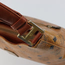 MCM Logogram Vicetos Shoulder Bag PVC Leather Brown Gold Auth BA7031-9