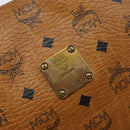 MCM Logogram Vicetos Shoulder Bag PVC Leather Brown Gold Auth BA7031-12