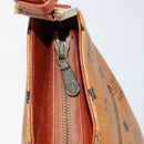 MCM Logogram Vicetos Shoulder Bag PVC Leather Brown Gold Auth BA7031-10