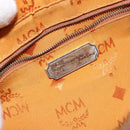 MCM Logogram Vicetos Shoulder Bag PVC Leather Brown Gold Auth BA7031-19