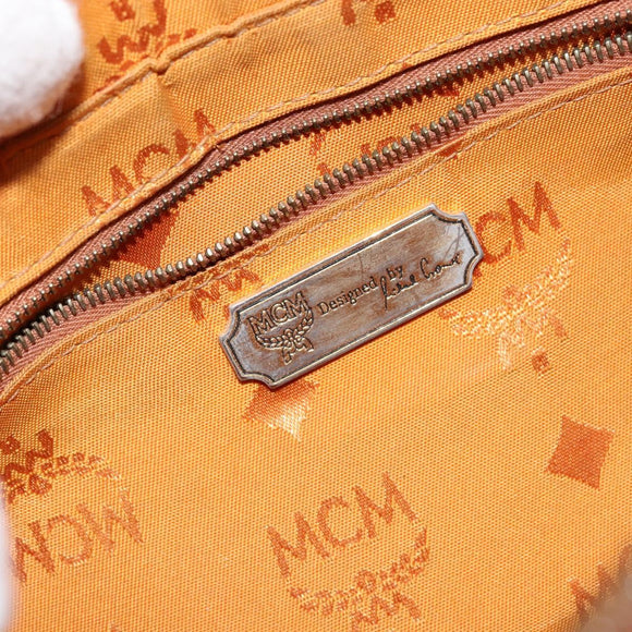 MCM Logogram Vicetos Shoulder Bag PVC Leather Brown Gold Auth BA7031