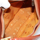 MCM Logogram Vicetos Shoulder Bag PVC Leather Brown Gold Auth BA7031-11