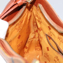 MCM Logogram Vicetos Shoulder Bag PVC Leather Brown Gold Auth BA7031-21