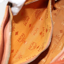 MCM Logogram Vicetos Shoulder Bag PVC Leather Brown Gold Auth BA7031-22