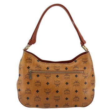 MCM Logogram Vicetos Shoulder Bag PVC Leather Brown Gold Auth BA7031 - 0