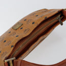 MCM Logogram Vicetos Shoulder Bag PVC Leather Brown Gold Auth BA7031-6