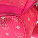 MCM Vicetos Logogram Backpack PVC Leather Pink Gold Auth BA7032-10