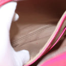 MCM Vicetos Logogram Backpack PVC Leather Pink Gold Auth BA7032-22