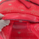 MCM Vicetos Logogram Backpack PVC Leather Pink Gold Auth BA7032-7