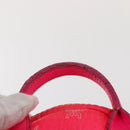 MCM Vicetos Logogram Backpack PVC Leather Pink Gold Auth BA7032-8