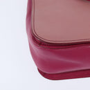 Miu Miu Madras Hand Bag Leather 2way Pink Gold Auth BA7035-17