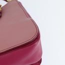 Miu Miu Madras Hand Bag Leather 2way Pink Gold Auth BA7035-18