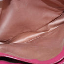 Miu Miu Madras Hand Bag Leather 2way Pink Gold Auth BA7035-21