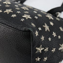 Jimmy Choo Studs Tote Bag Leather Black Silver Auth BA7036-9