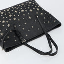 Jimmy Choo Studs Tote Bag Leather Black Silver Auth BA7036-6