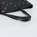 Jimmy Choo Studs Tote Bag Leather Black Silver Auth BA7036-7