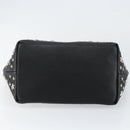 Jimmy Choo Studs Tote Bag Leather Black Silver Auth BA7036-5