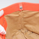 Jimmy Choo Studs Tote Bag Leather Orange Silver Auth BA7037-18