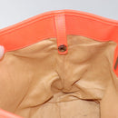 Jimmy Choo Studs Tote Bag Leather Orange Silver Auth BA7037-19
