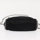 Stella MacCartney Falabella Chain Bag Suede Black Silver 391698 Auth BA7038-5