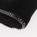 Stella MacCartney Falabella Chain Bag Suede Black Silver 391698 Auth BA7038-15