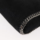 Stella MacCartney Falabella Chain Bag Suede Black Silver 391698 Auth BA7038-16