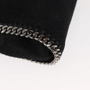 Stella MacCartney Falabella Chain Bag Suede Black Silver 391698 Auth BA7038-17