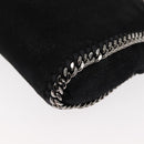 Stella MacCartney Falabella Chain Bag Suede Black Silver 391698 Auth BA7038-18