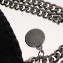 Stella MacCartney Falabella Chain Bag Suede Black Silver 391698 Auth BA7038-10