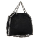 Stella MacCartney Falabella Chain Bag Suede Black Silver 391698 Auth BA7038-1
