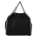 Stella MacCartney Falabella Chain Bag Suede Black Silver 391698 Auth BA7038-13