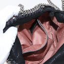 Stella MacCartney Falabella Chain Bag Suede Black Silver 391698 Auth BA7038-22