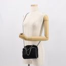 Stella MacCartney Falabella Chain Bag Suede Black Silver 391698 Auth BA7038-23