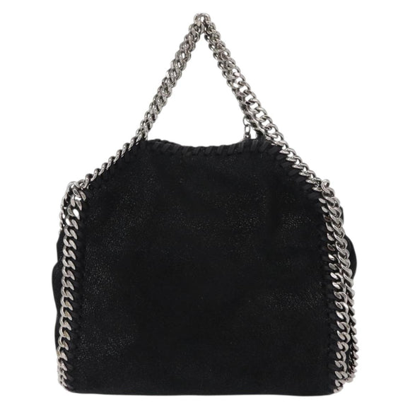Stella MacCartney Falabella Chain Bag Suede Black Silver 391698 Auth BA7038