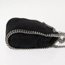 Stella MacCartney Falabella Chain Bag Suede Black Silver 391698 Auth BA7038-3