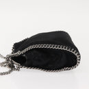 Stella MacCartney Falabella Chain Bag Suede Black Silver 391698 Auth BA7038-4
