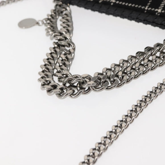 Stella MacCartney Chain Falabella Bag Polyester 2way Black 371223 Auth BA7040
