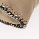 Stella MacCartney Falabella Chain Bag polyester Beige Silver 371223 Auth BA7041-17