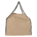 Stella MacCartney Falabella Chain Bag polyester Beige Silver 371223 Auth BA7041-2
