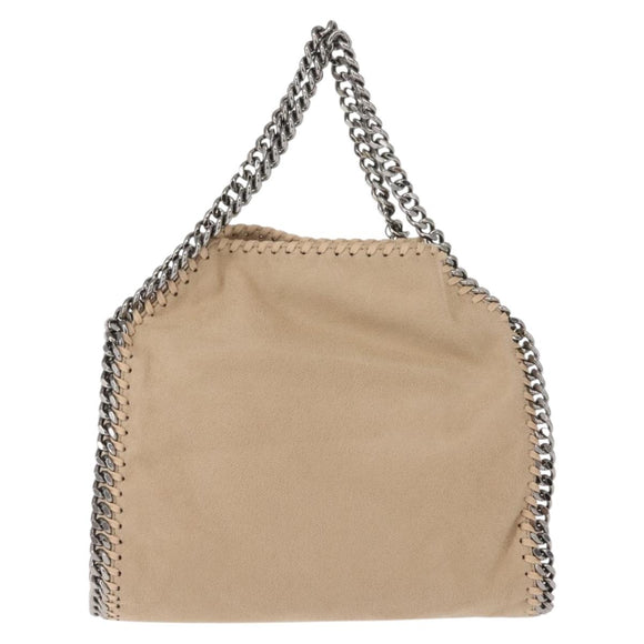 Stella MacCartney Falabella Chain Bag polyester Beige Silver 371223 Auth BA7041