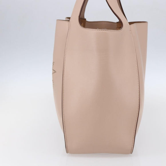 Stella MacCartney Tote Bag Leather Beige 502793 Auth BA7042