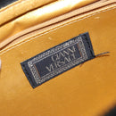 Gianni Versace Hand Bag Canvas PVC Black Gold Auth BA7043-11