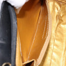 Gianni Versace Hand Bag Canvas PVC Black Gold Auth BA7043-20