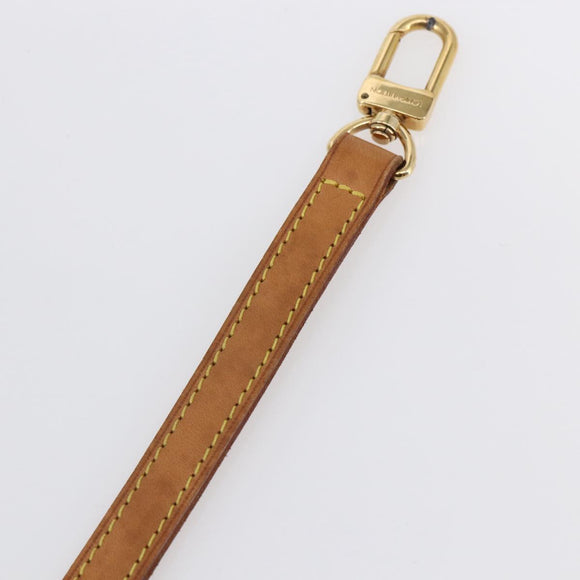 LOUIS VUITTON Nume leather Shoulder Strap Leather 47.2"" Beige LV Auth BA7045