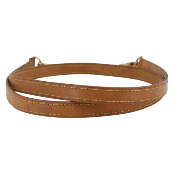 LOUIS VUITTON Nume leather Shoulder Strap Leather 47.2"" Beige LV Auth BA7045