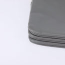 CELINE Trios Mall Shoulder Bag Leather Gray Gold Auth BA7046-9