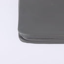 CELINE Trios Mall Shoulder Bag Leather Gray Gold Auth BA7046-15