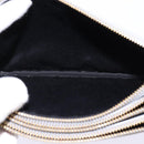 CELINE Trios Mall Shoulder Bag Leather Gray Gold Auth BA7046-10